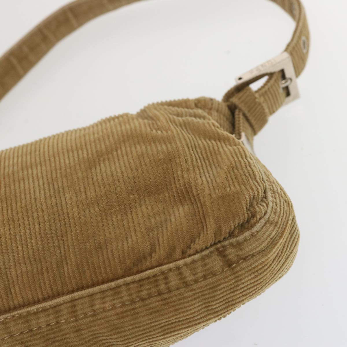 FENDI Mamma Baguette Shoulder Bag Corduroy Brown yk11013