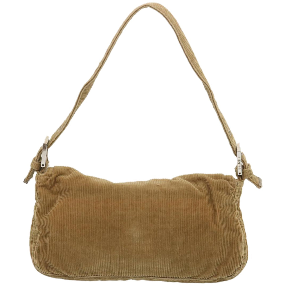 FENDI Mamma Baguette Shoulder Bag Corduroy Brown yk11013