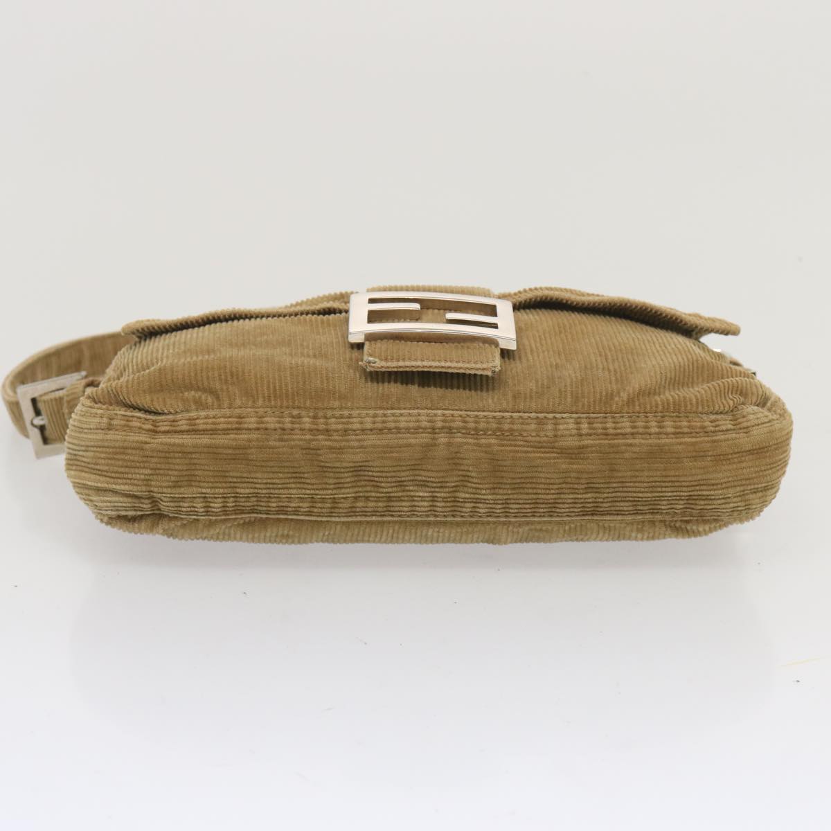 FENDI Mamma Baguette Shoulder Bag Corduroy Brown yk11013