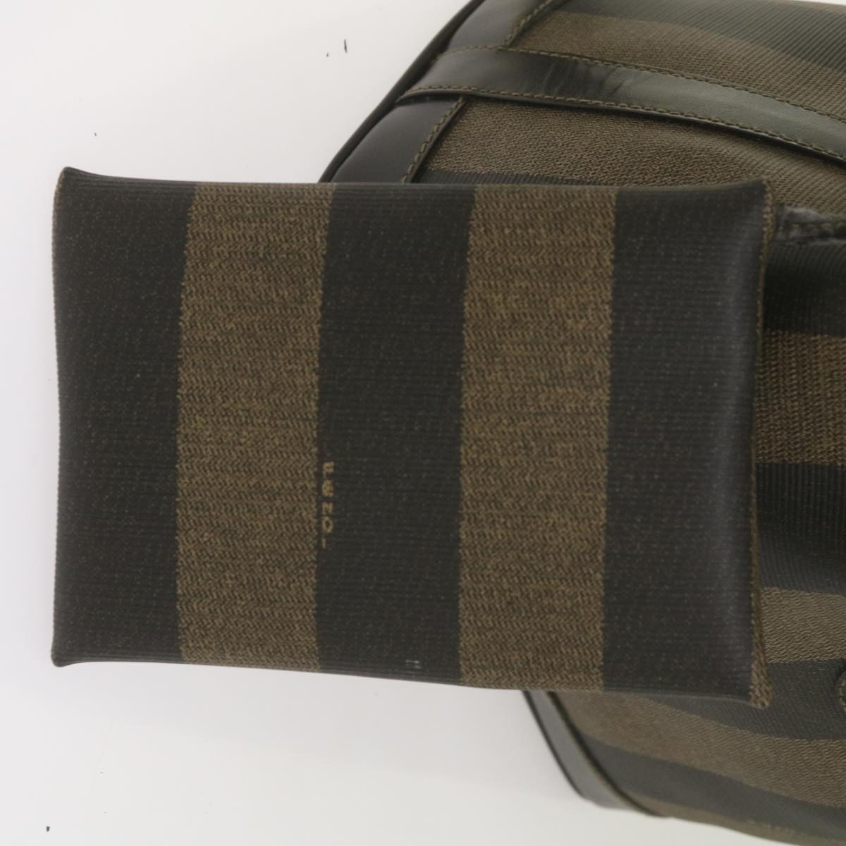 FENDI Pecan Canvas Shoulder Bag Brown Black