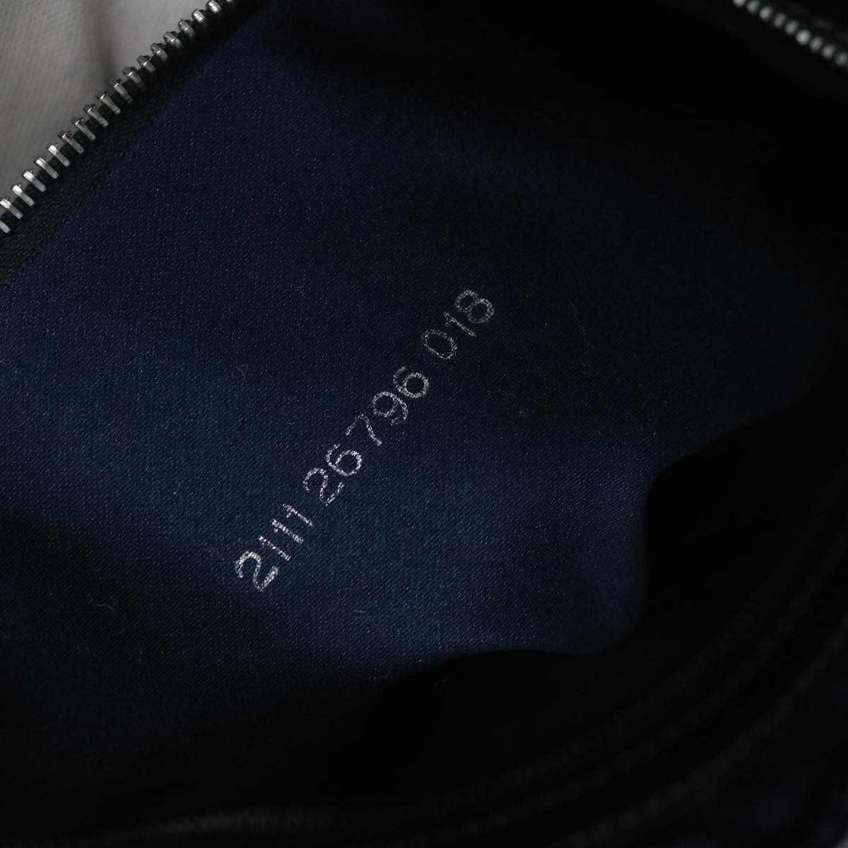 FENDI Zucchino Canvas Mamma Baguette Shoulder Bag Navy yk11046