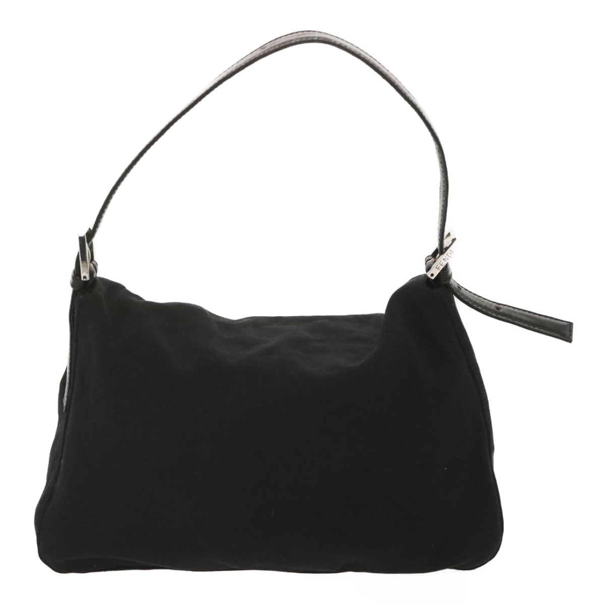 FENDI Mamma Baguette Shoulder Bag Nylon Black