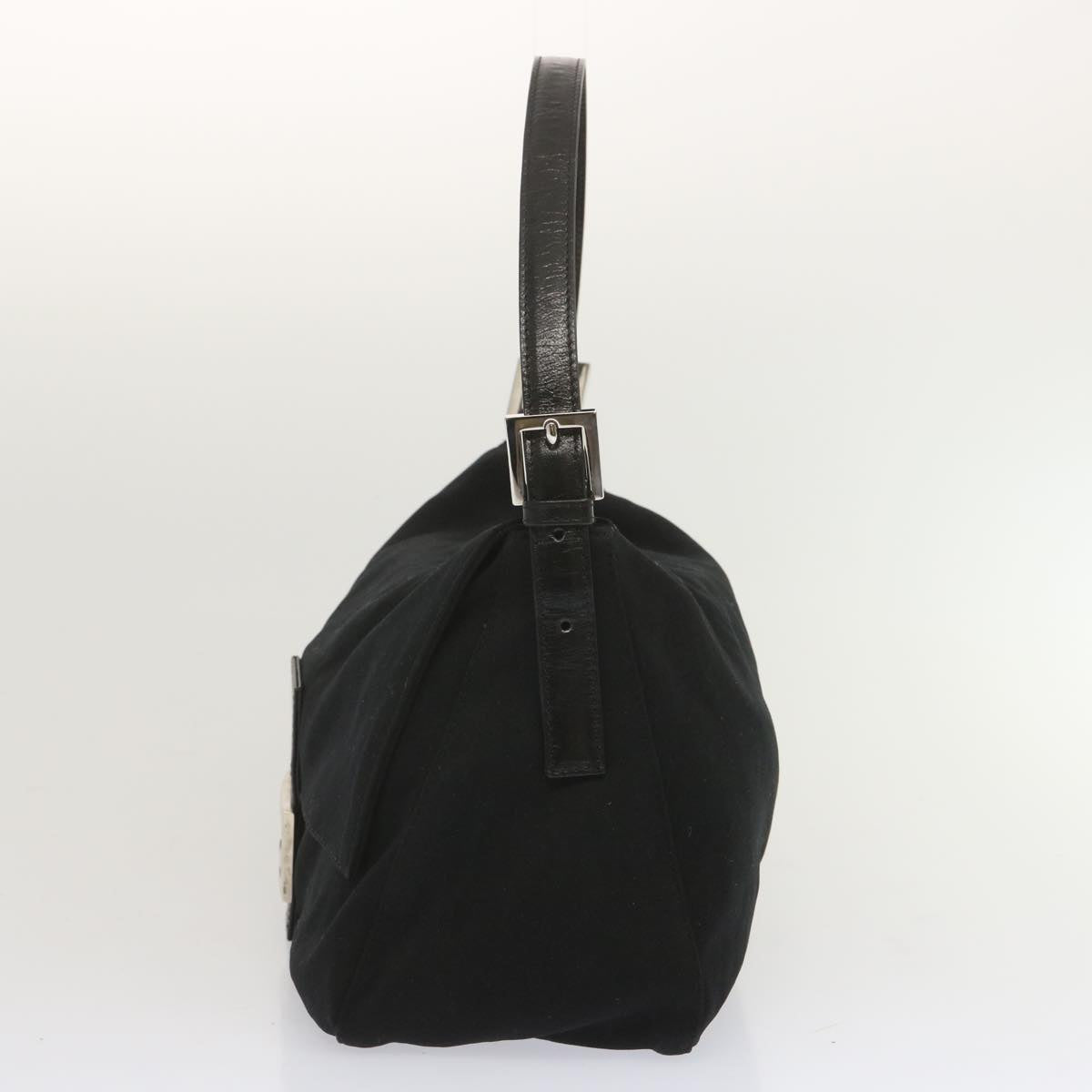 FENDI Mamma Baguette Shoulder Bag Nylon Black