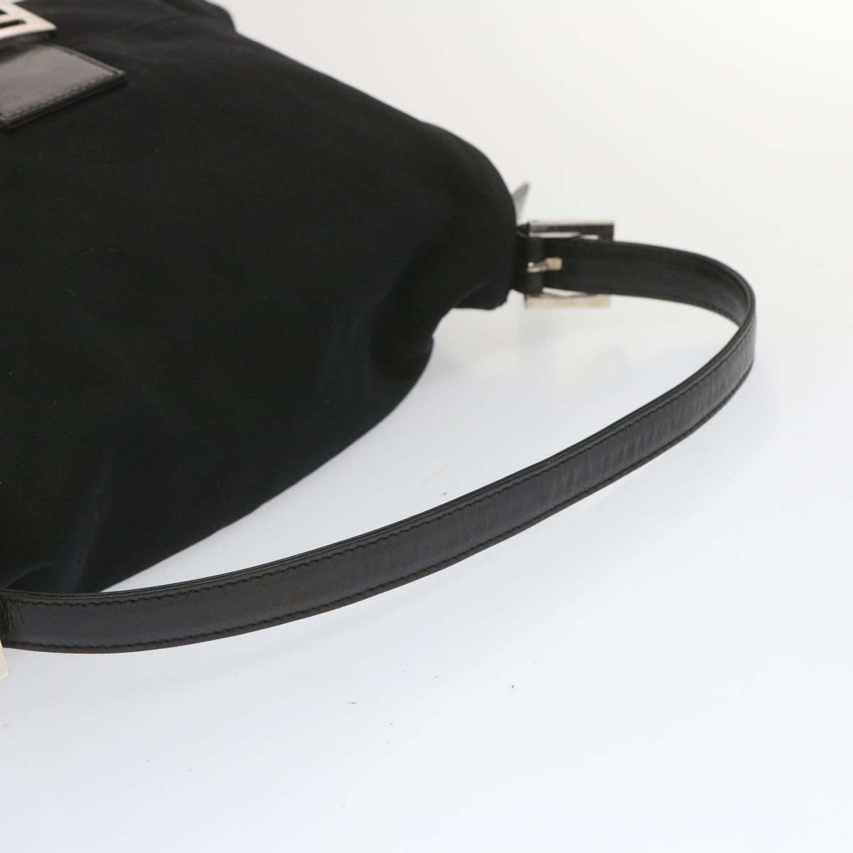 FENDI Mamma Baguette Shoulder Bag Nylon Black