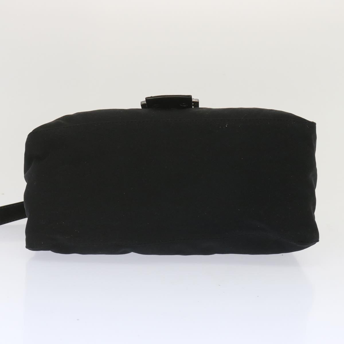 FENDI Mamma Baguette Shoulder Bag Nylon Black