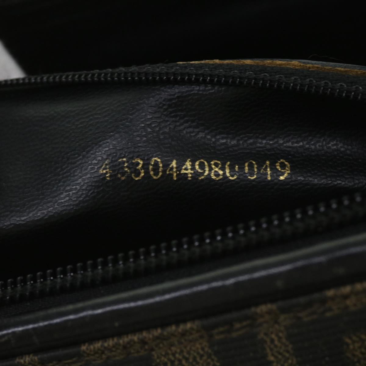 FENDI Zucca Canvas Hand Bag Black Brown yk11054