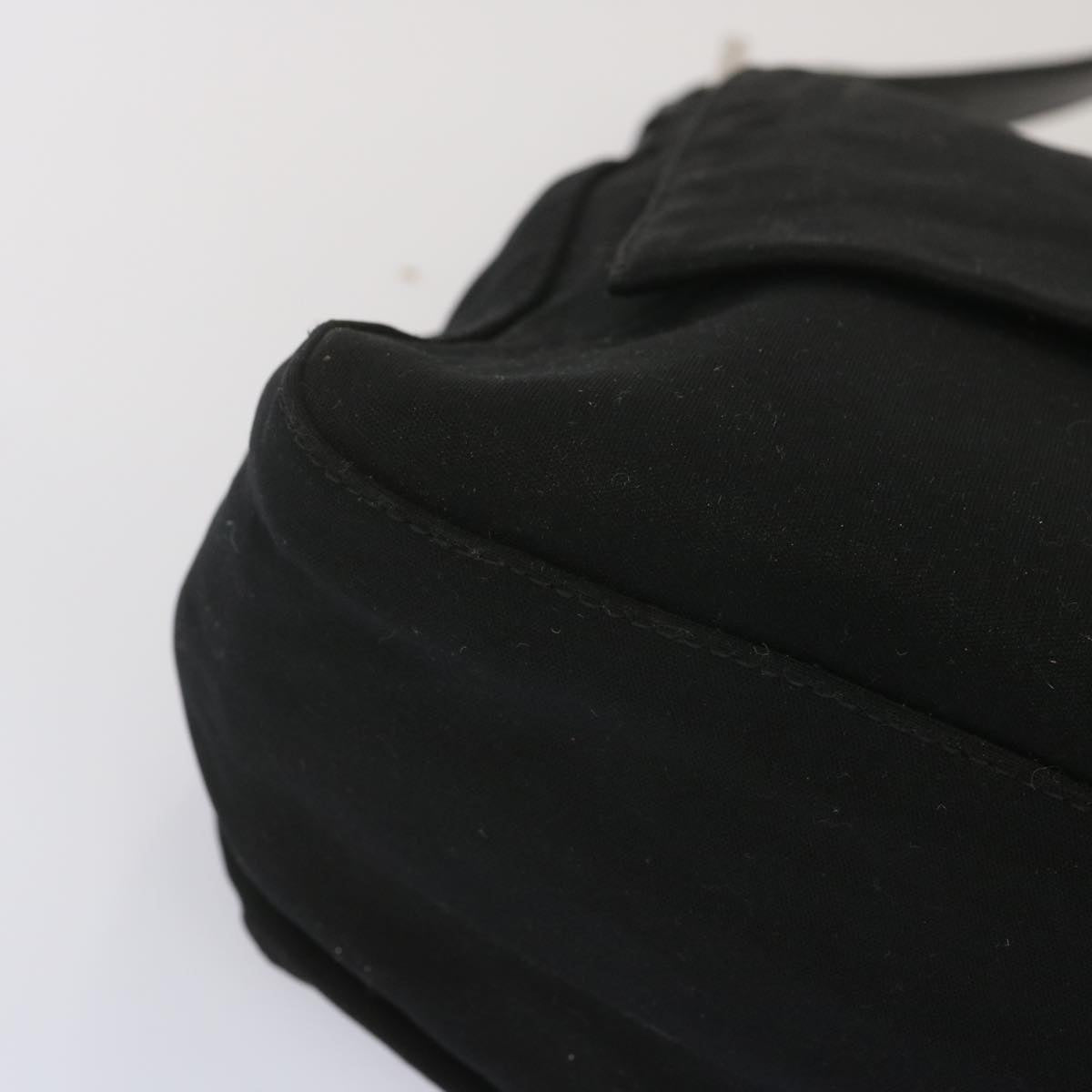 FENDI Mamma Baguette Shoulder Bag Nylon Black yk11070