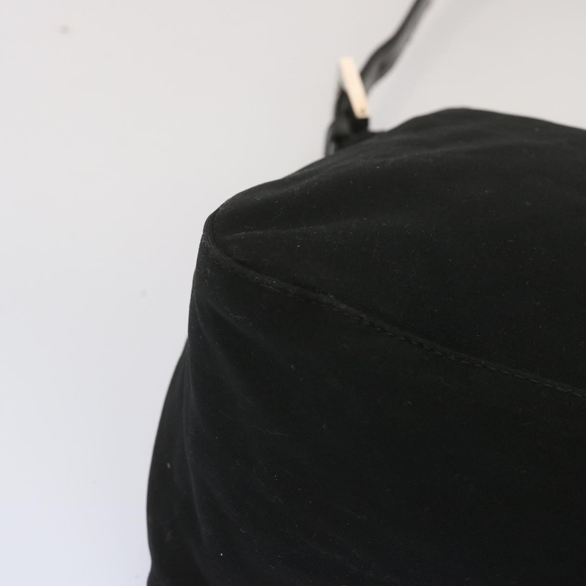 FENDI Mamma Baguette Shoulder Bag Nylon Black yk11070