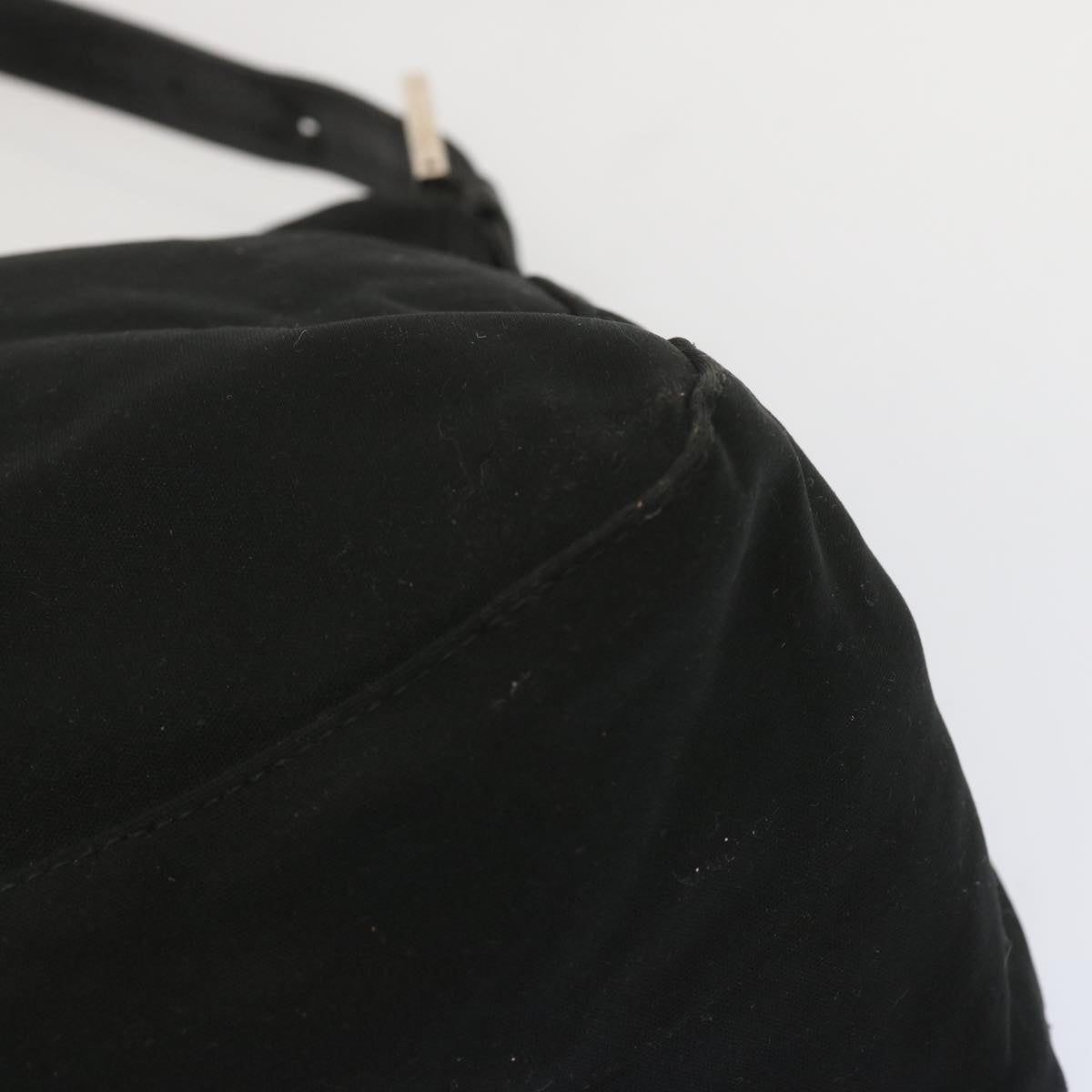 FENDI Mamma Baguette Shoulder Bag Nylon Black yk11070