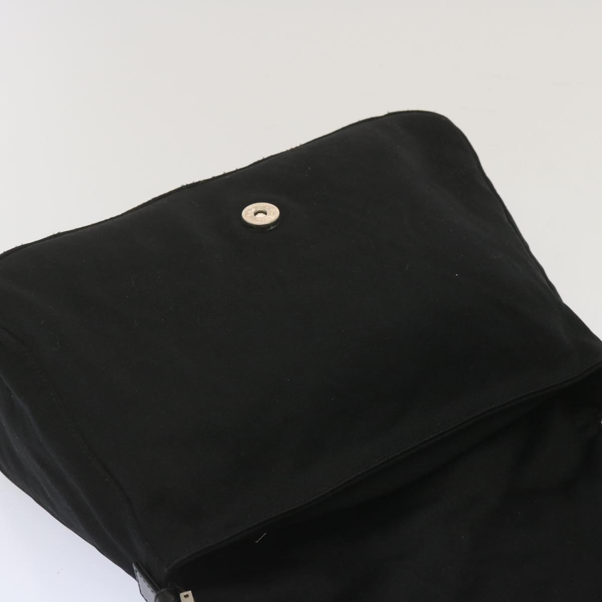 FENDI Mamma Baguette Shoulder Bag Nylon Black yk11070