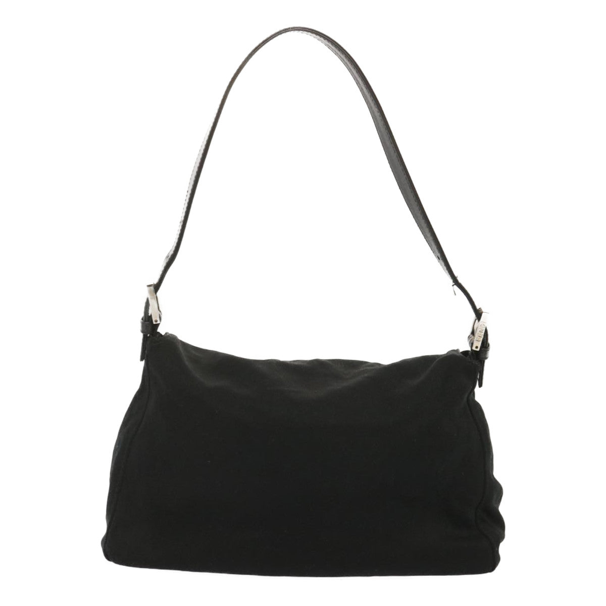 FENDI Mamma Baguette Shoulder Bag Nylon Black yk11070