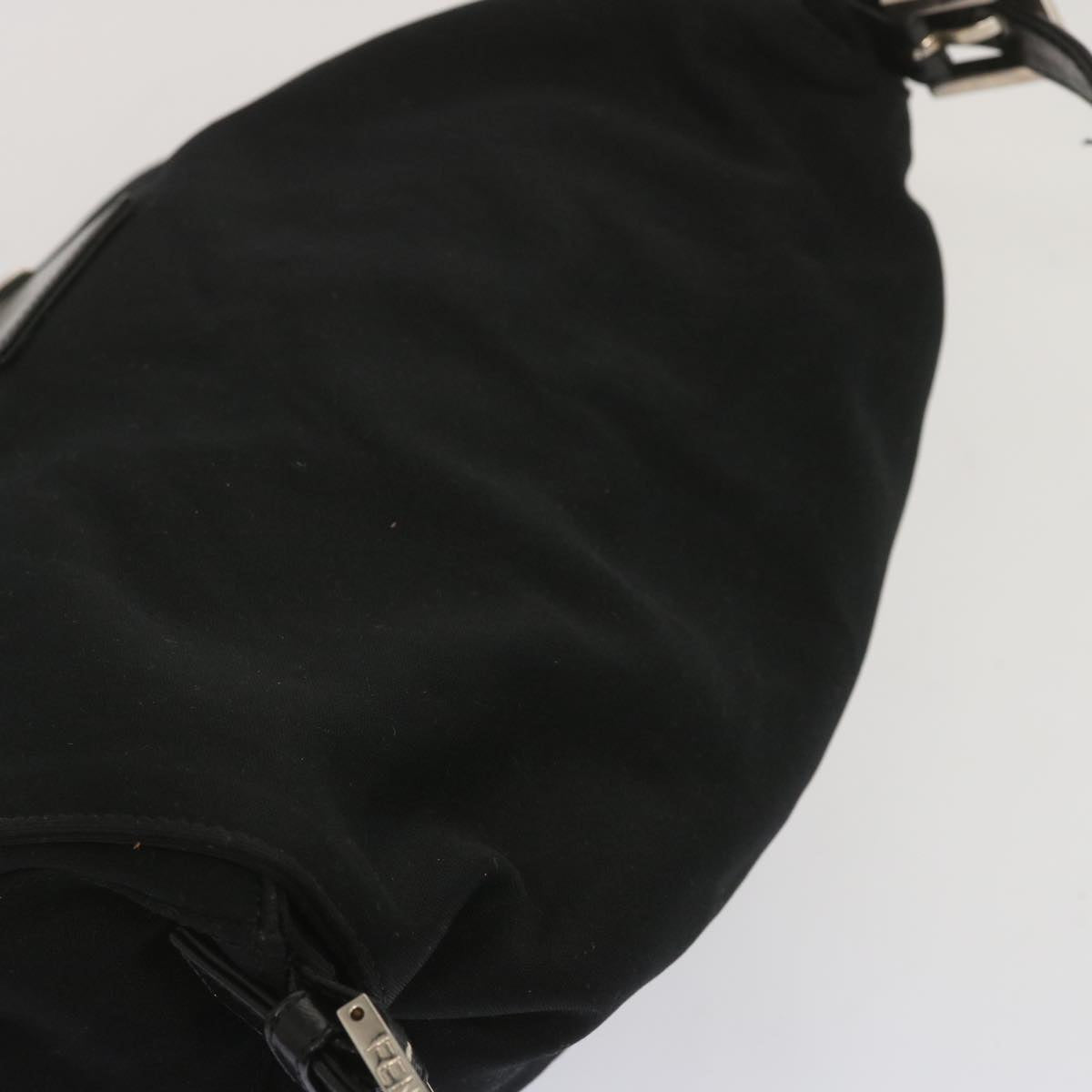 FENDI Mamma Baguette Shoulder Bag Nylon Black yk11070