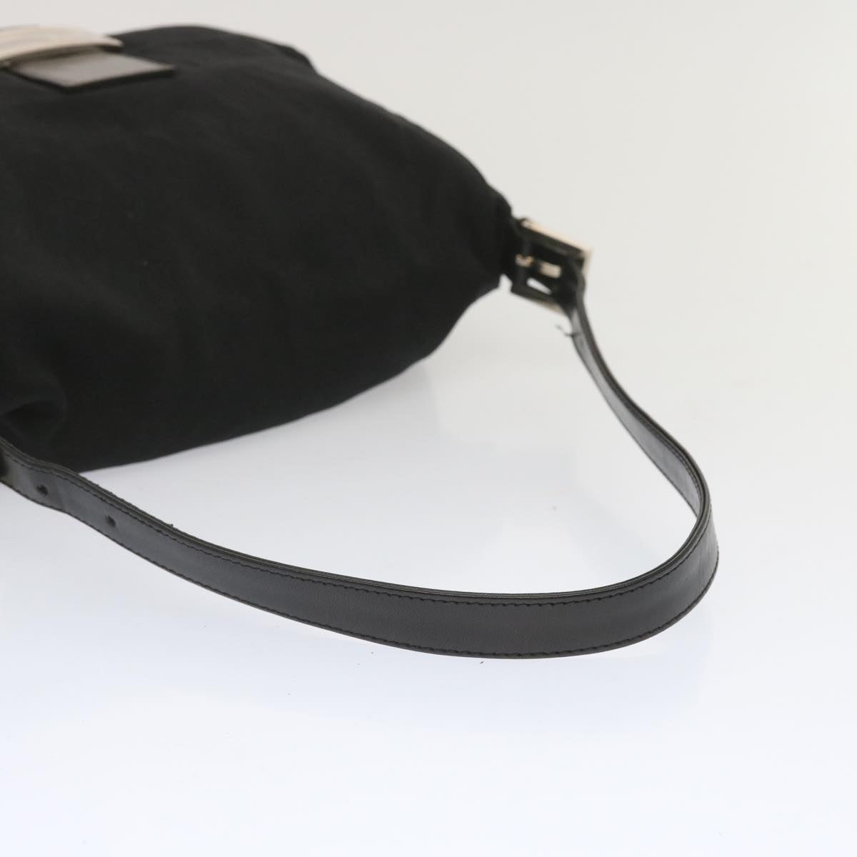 FENDI Mamma Baguette Shoulder Bag Nylon Black yk11070
