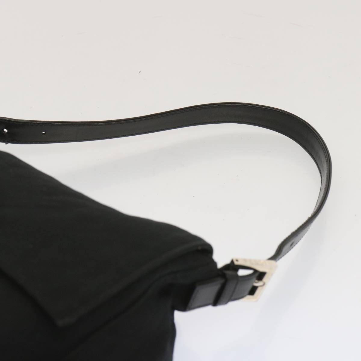 FENDI Mamma Baguette Shoulder Bag Nylon Black yk11070