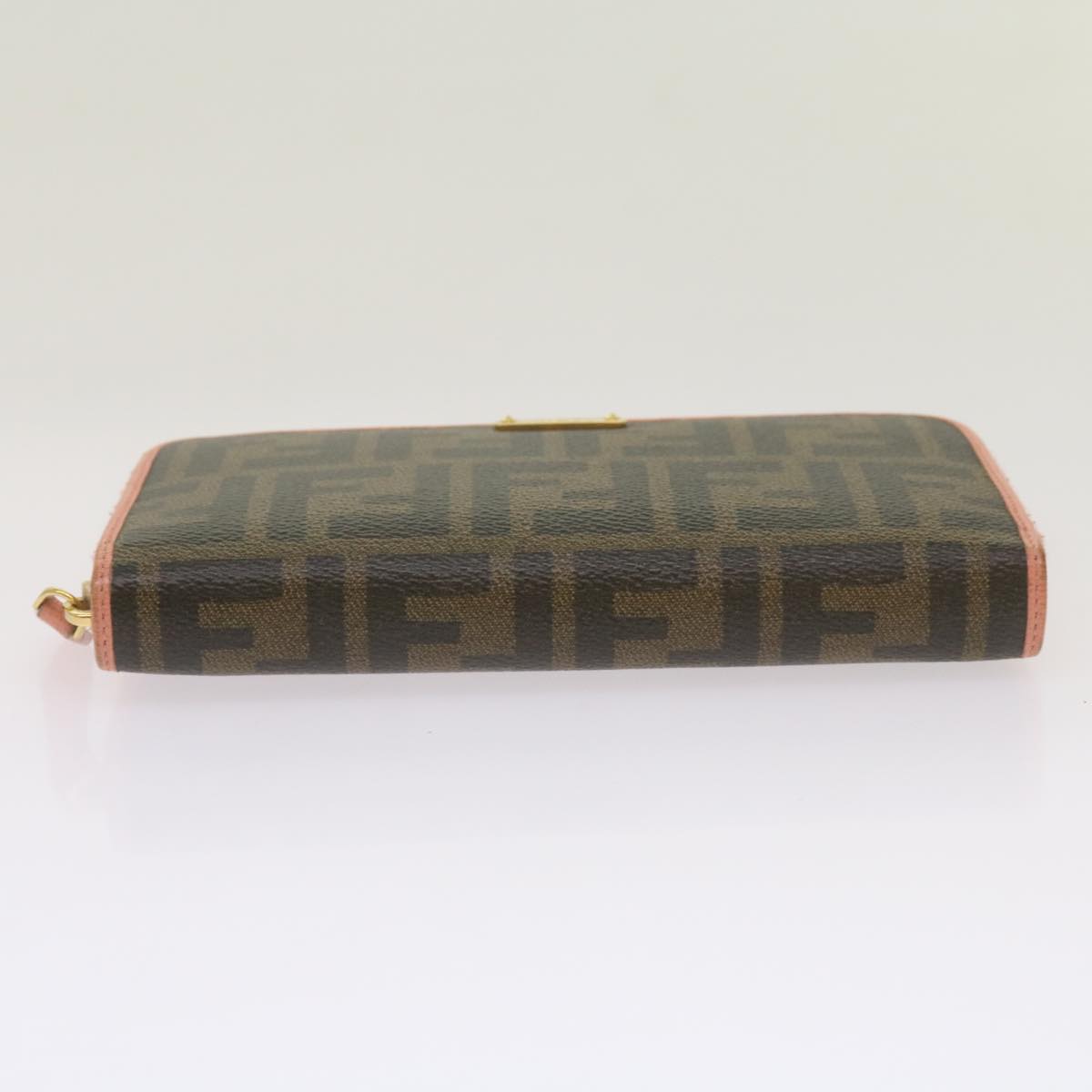 FENDI Zucca Canvas Long Wallet Black Brown yk11164