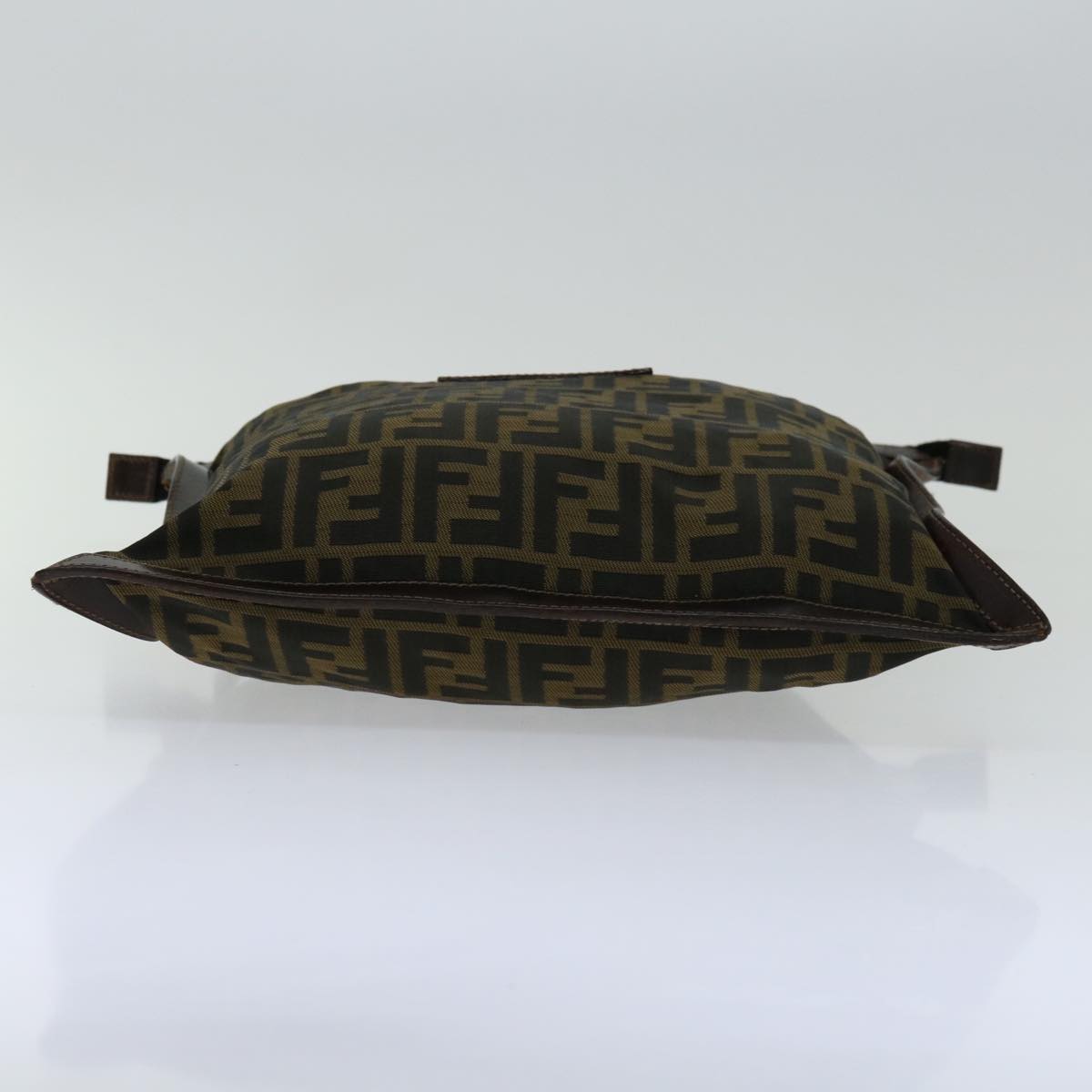 FENDI Zucca Canvas Clutch Bag Black Brown yk11175