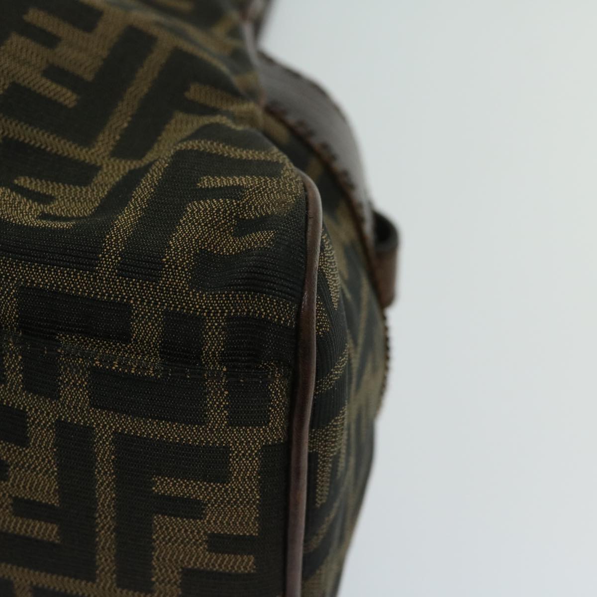 FENDI Zucca Canvas Hand Bag Brown yk11216
