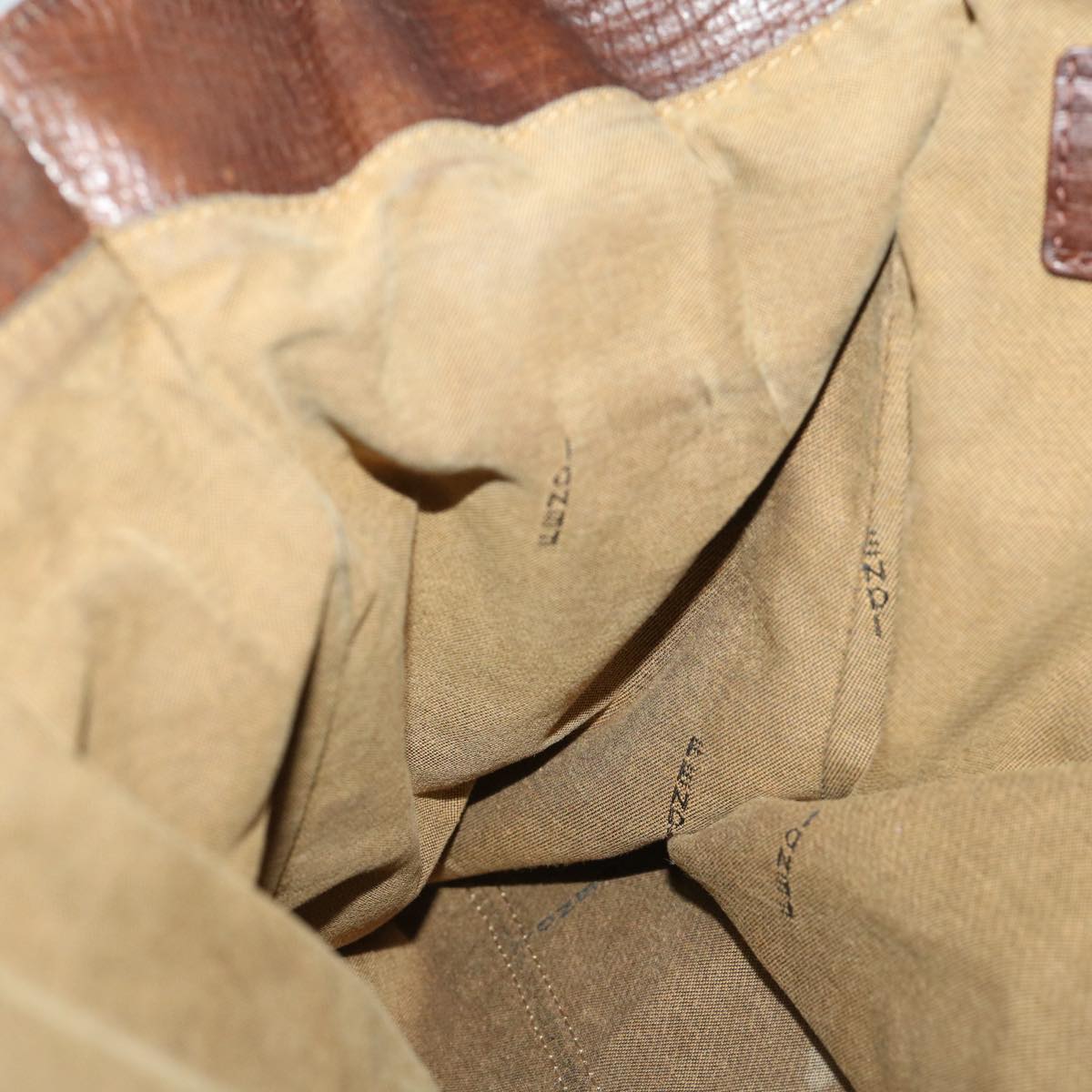 FENDI Zucca Canvas Hand Bag Brown yk11216