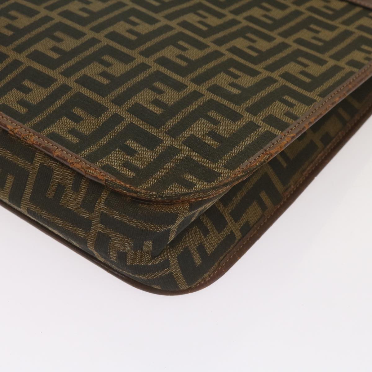 FENDI Zucca Canvas Tote Bag Black Brown yk11261