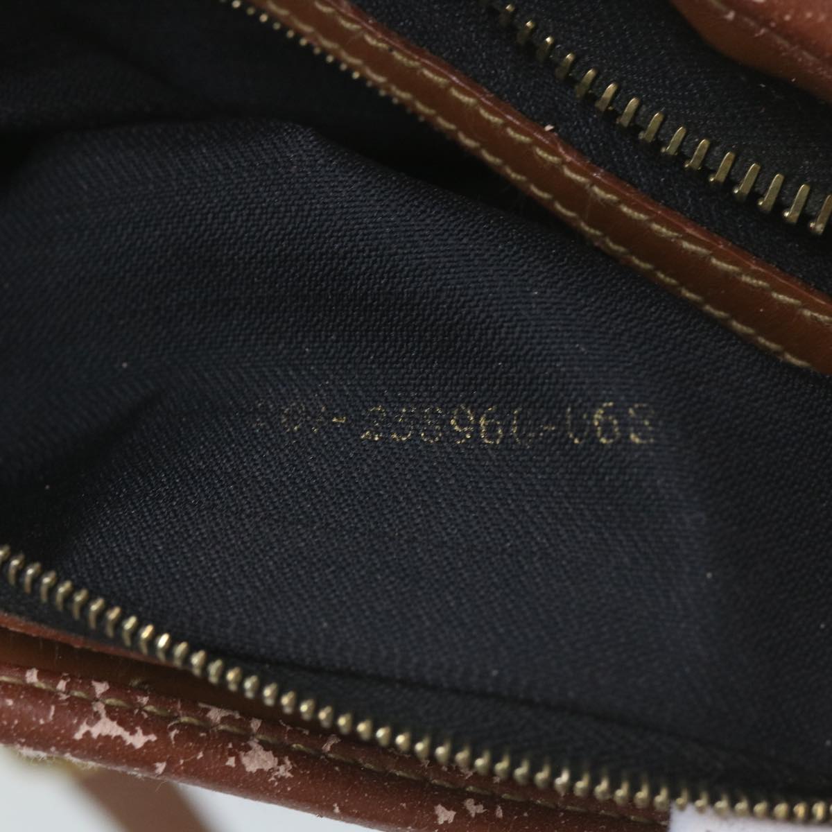 FENDI Pecan Canvas Shoulder Bag Brown Black yk11276