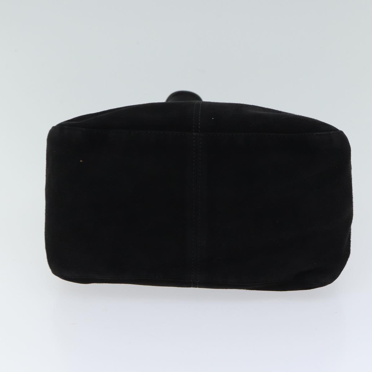 FENDI Mamma Baguette Shoulder Bag Suede Black yk11454