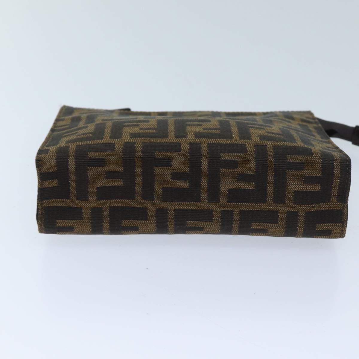 FENDI Zucca Canvas Pouch Brown Black yk11460