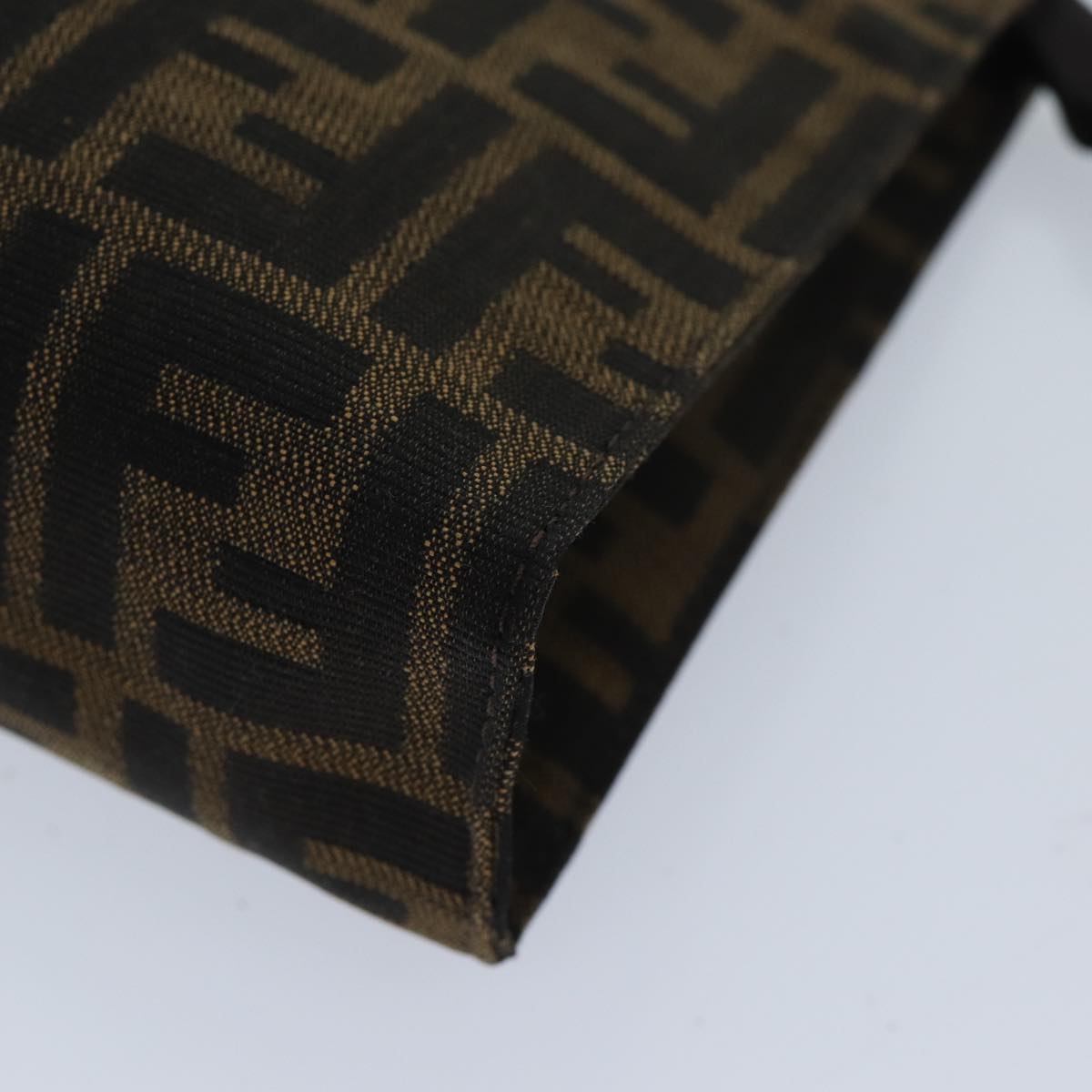 FENDI Zucca Canvas Pouch Brown Black yk11460