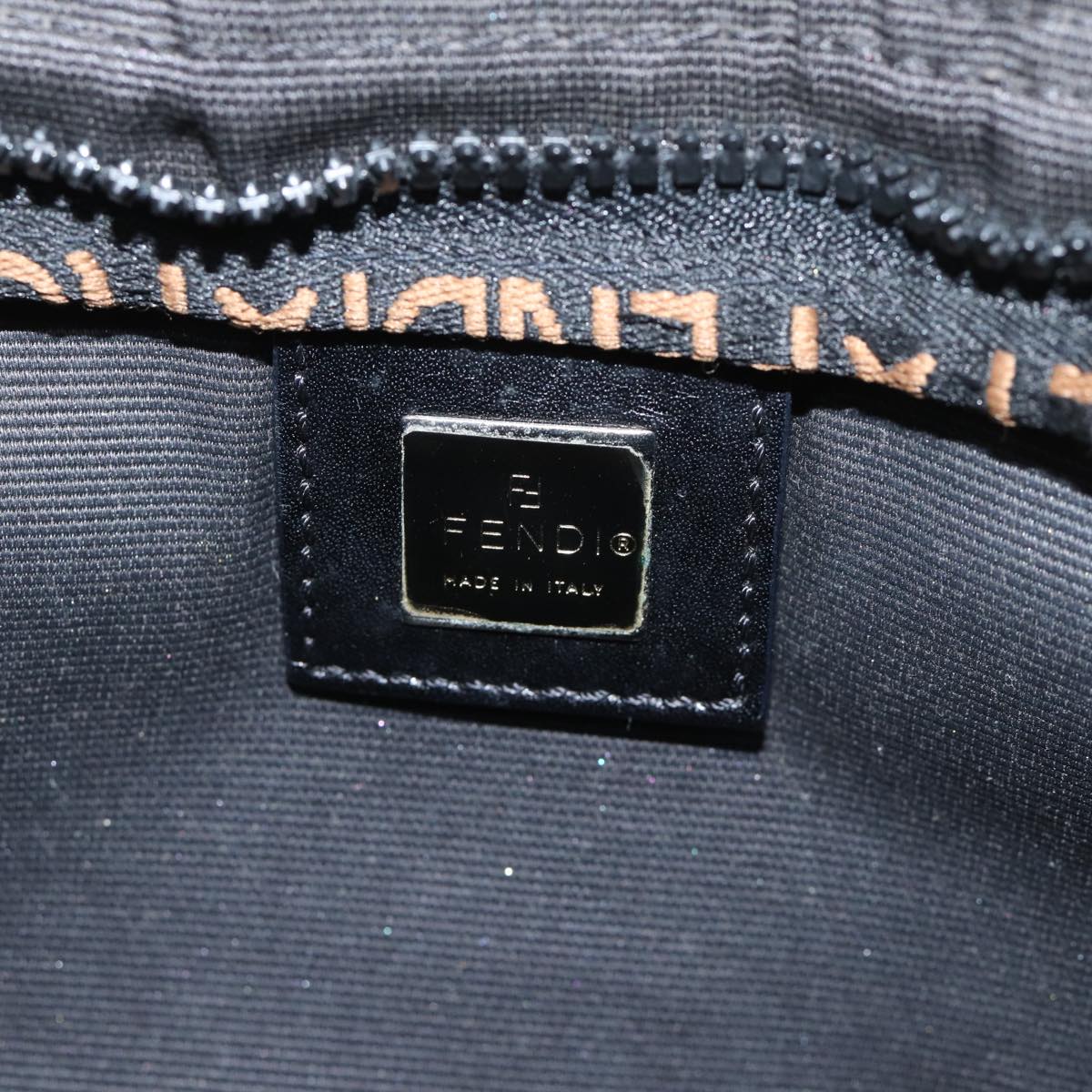 FENDI Hand Bag Canvas Black yk11461