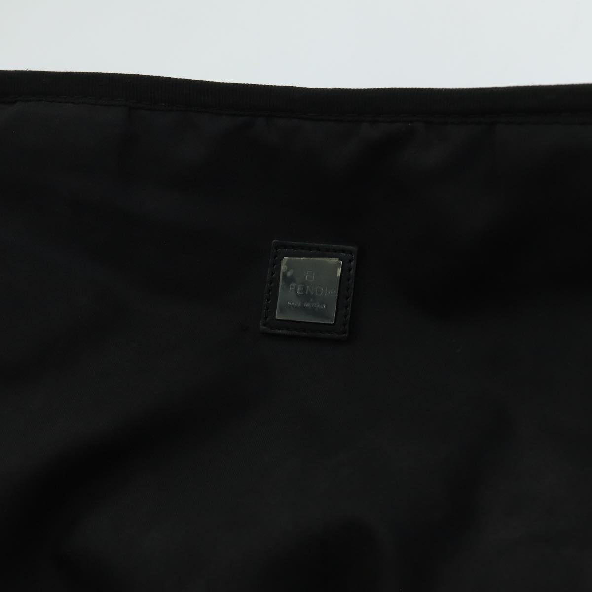 FENDI Zucchino Canvas Boston Bag Black yk11470