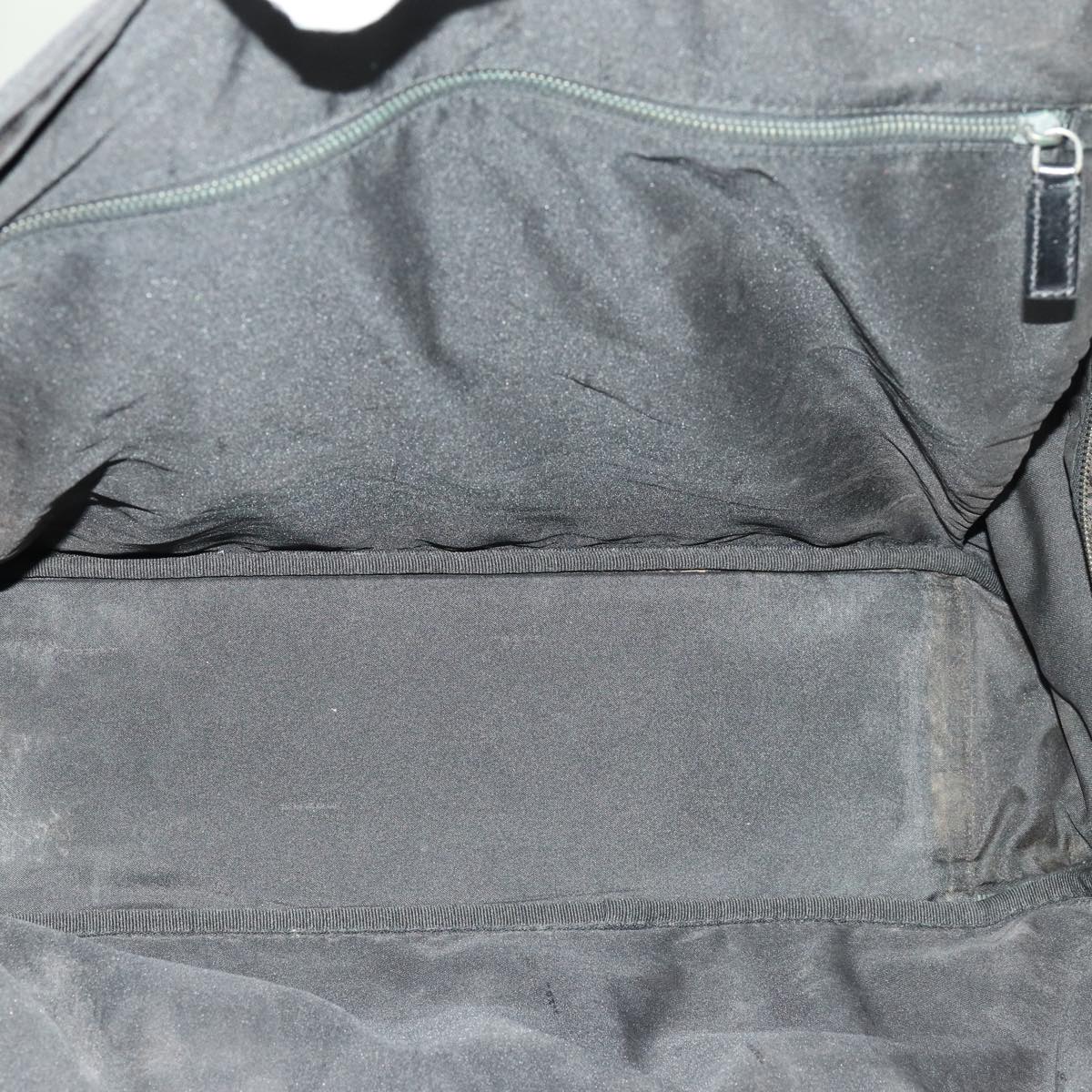 FENDI Zucchino Canvas Boston Bag Black yk11470