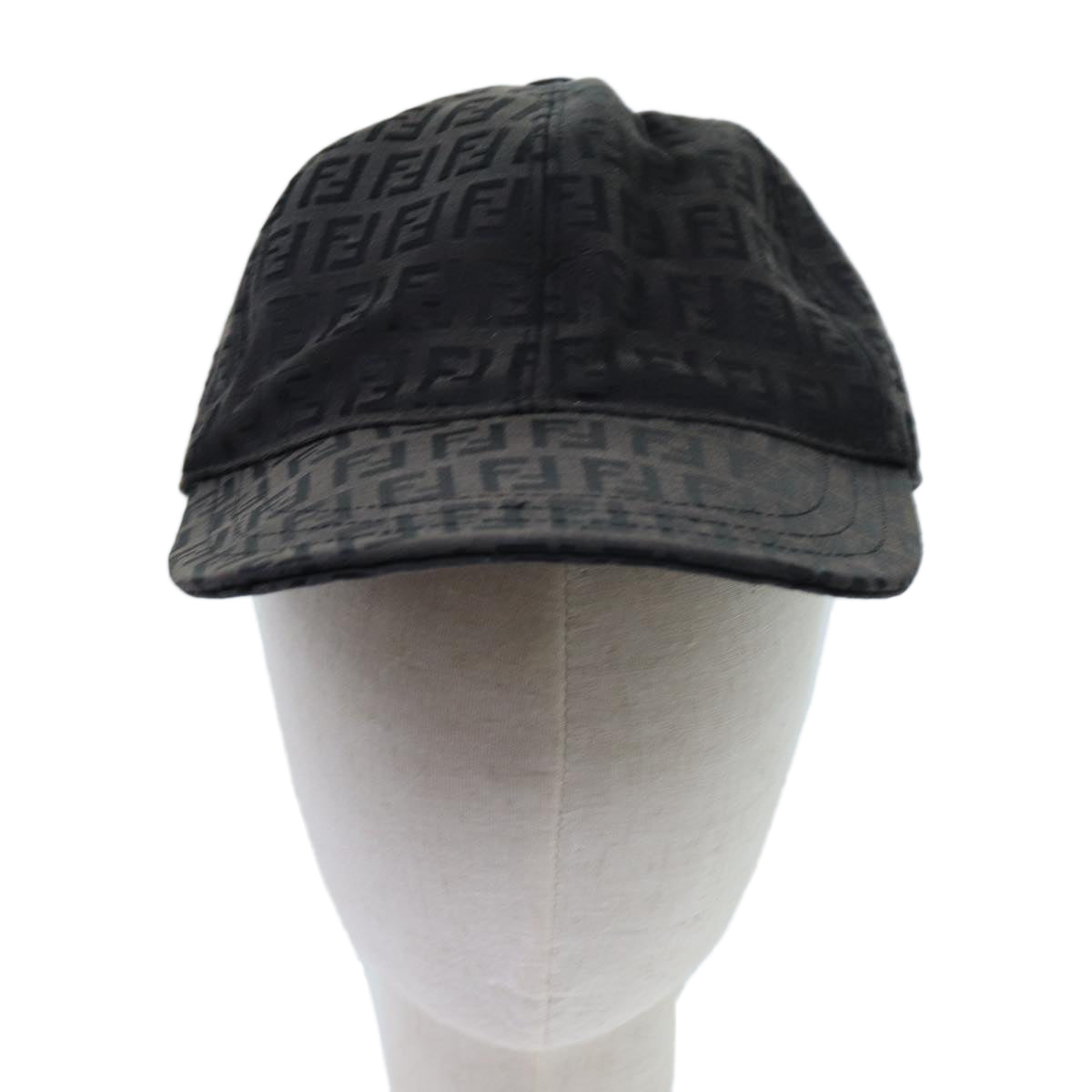 FENDI Zucchino Canvas Cap S Black yk11688