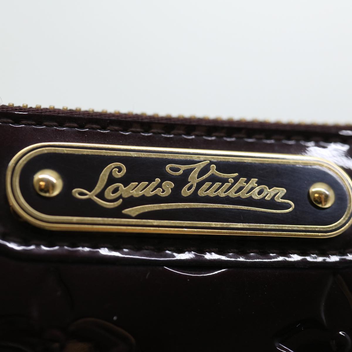 LOUIS VUITTON Vernis Pochette Cles NM Coin Purse Amarante M93557 LV yk11701