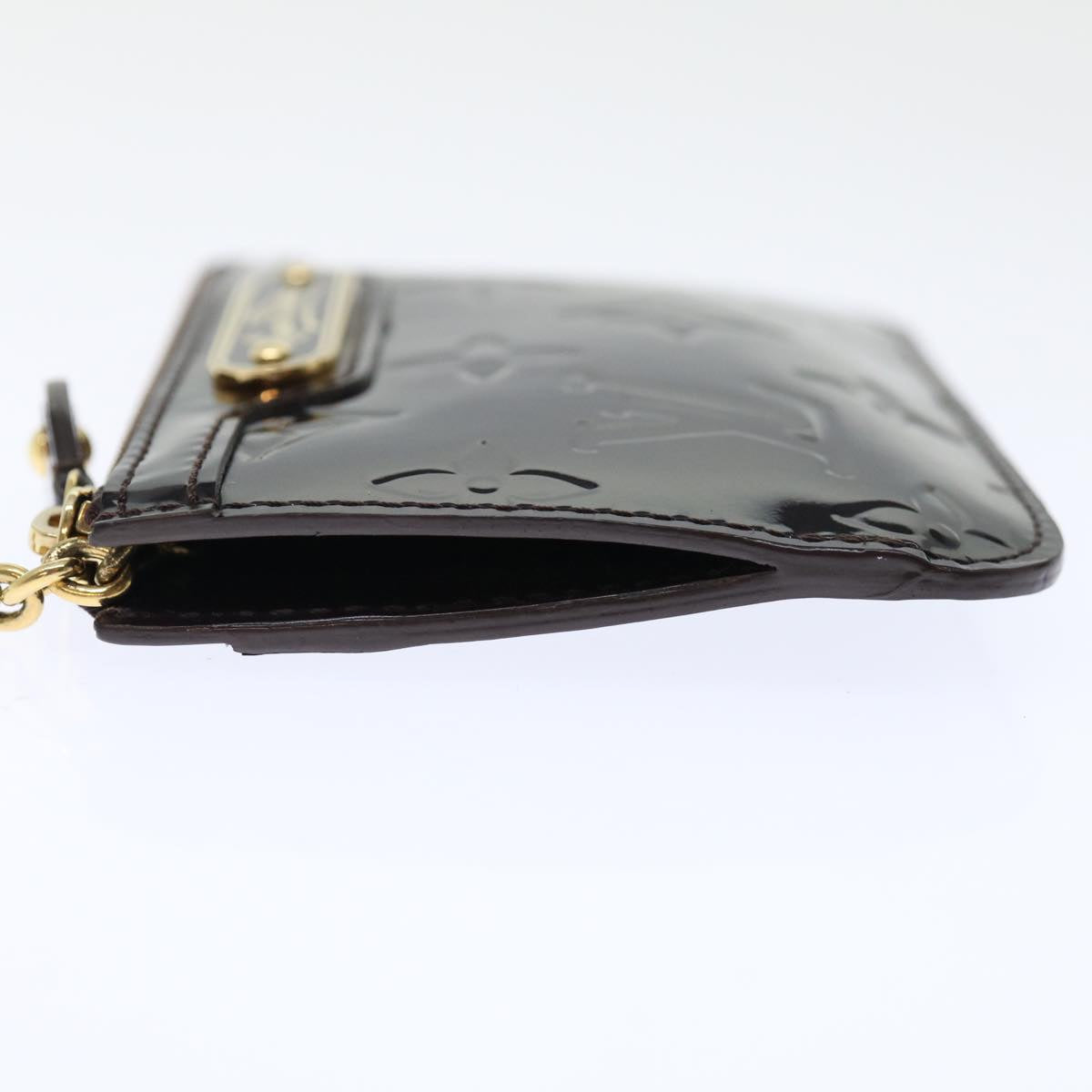 LOUIS VUITTON Vernis Pochette Cles NM Coin Purse Amarante M93557 LV yk11701