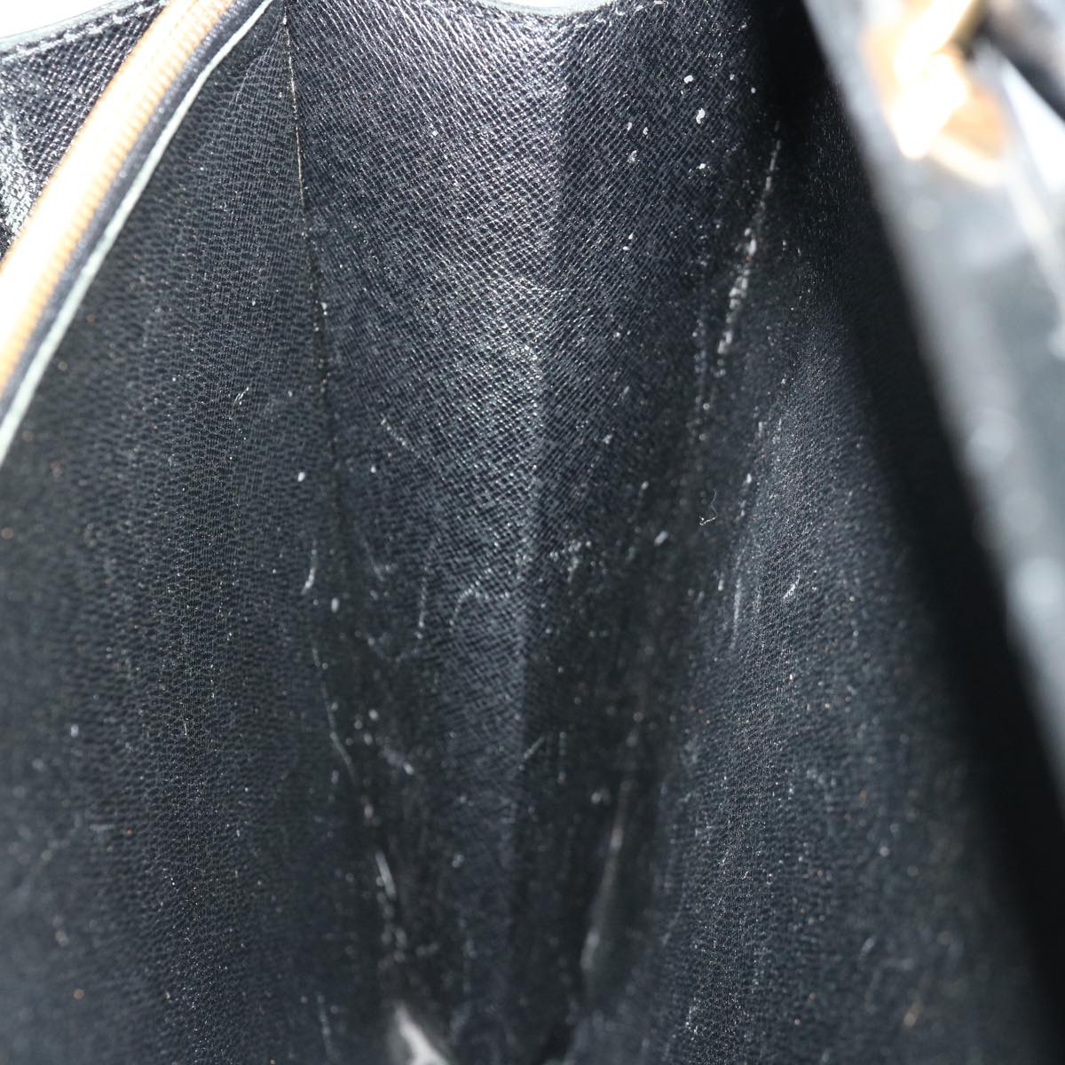LOUIS VUITTON Epi Serviette Fermoir Business Bag Black M54352 LV yk11717
