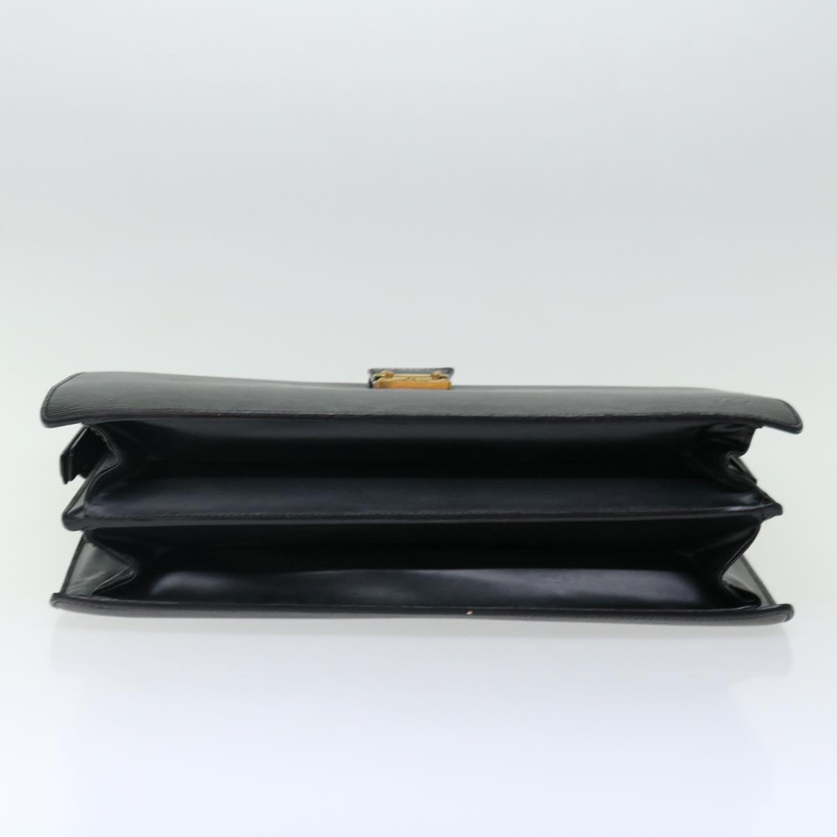 LOUIS VUITTON Epi Serviette Fermoir Business Bag Black M54352 LV yk11717
