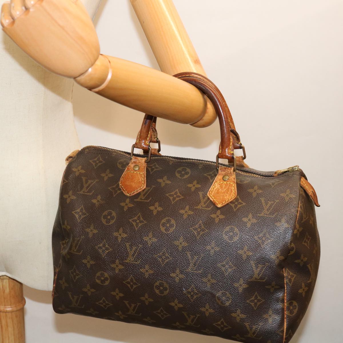 LOUIS VUITTON Monogram Speedy 30 Hand Bag M41526 LV yk11720
