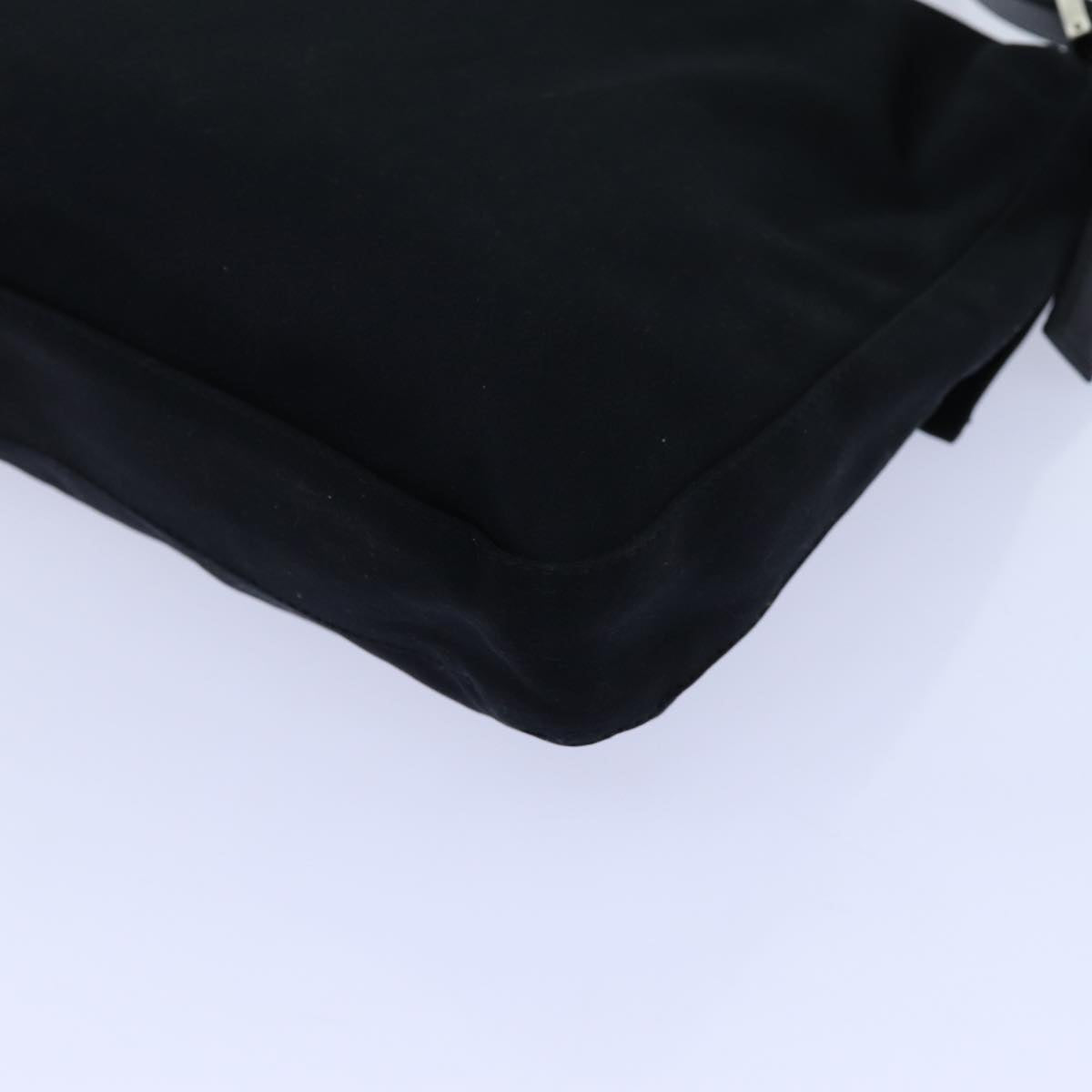 FENDI Mamma Baguette Shoulder Bag Nylon Black yk11728