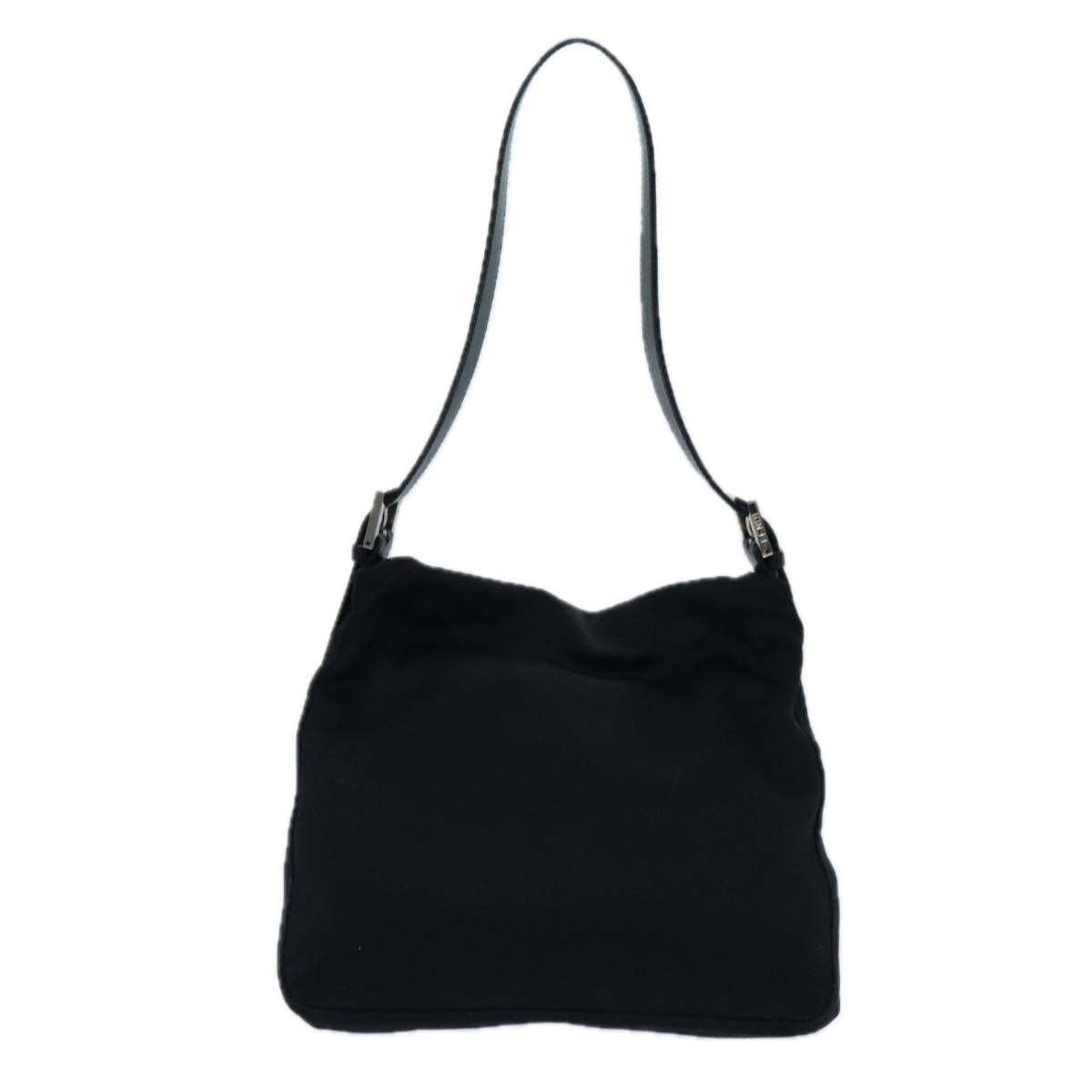 FENDI Mamma Baguette Shoulder Bag Nylon Black yk11728