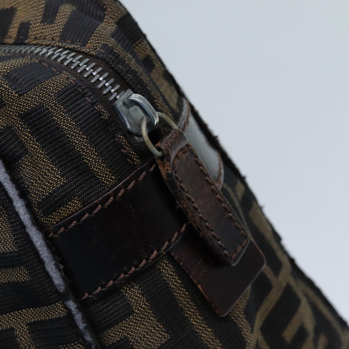 FENDI Zucca Canvas Hand Bag Brown yk11732