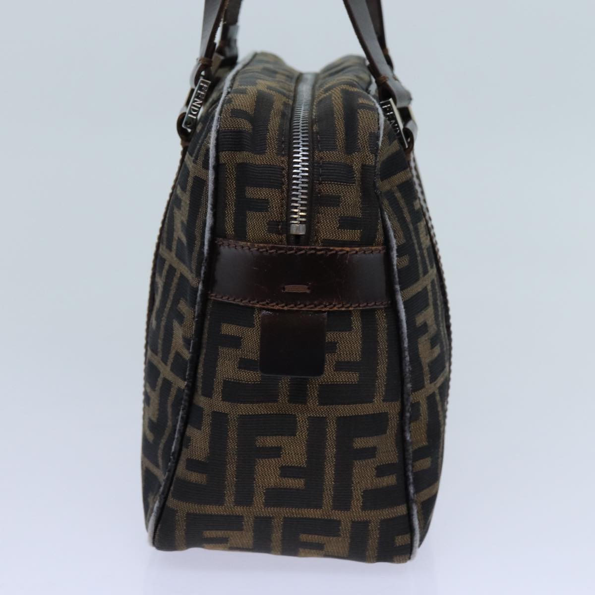 FENDI Zucca Canvas Hand Bag Brown yk11732