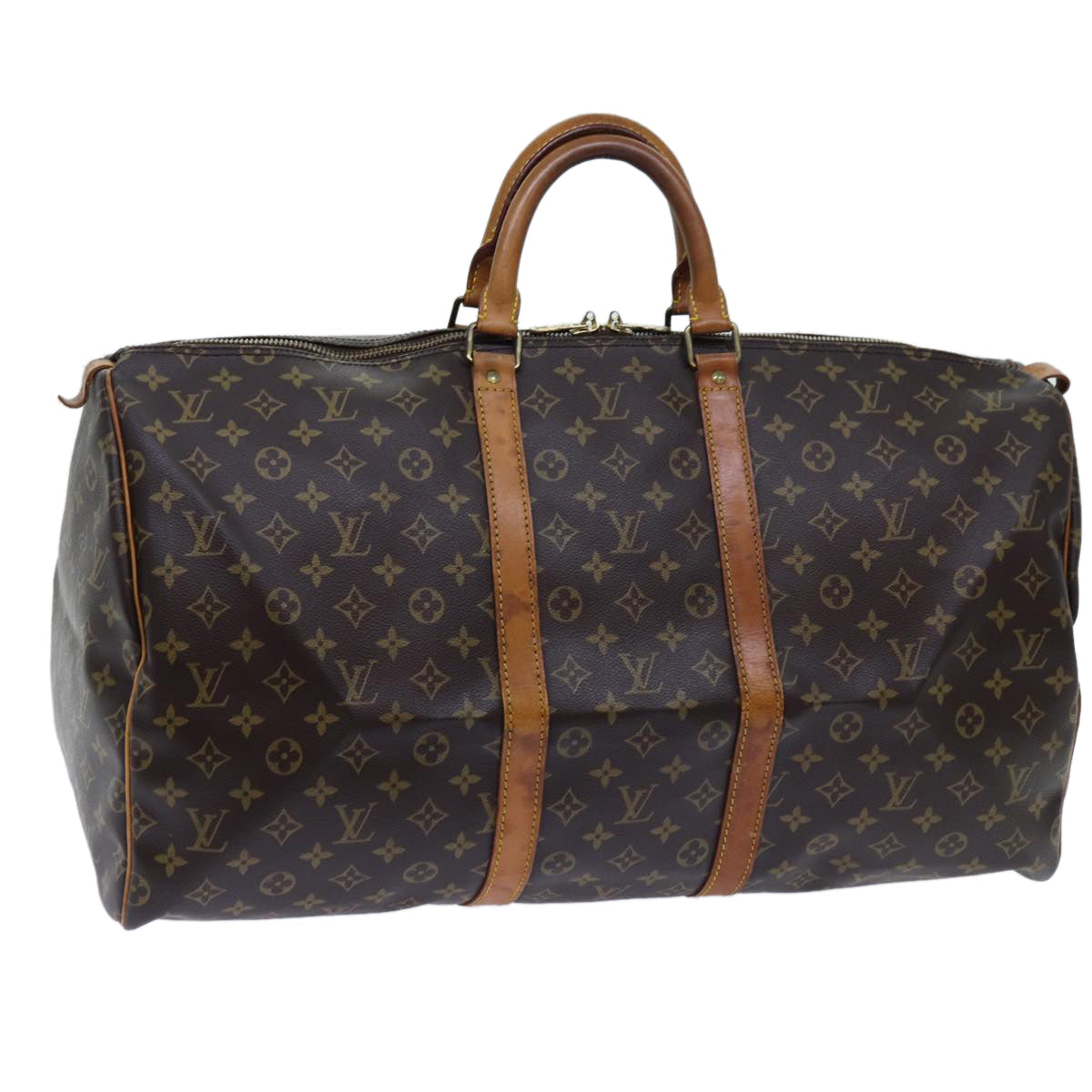 LOUIS VUITTON Monogram Keepall 55 Boston Bag M41424 LV yk11738