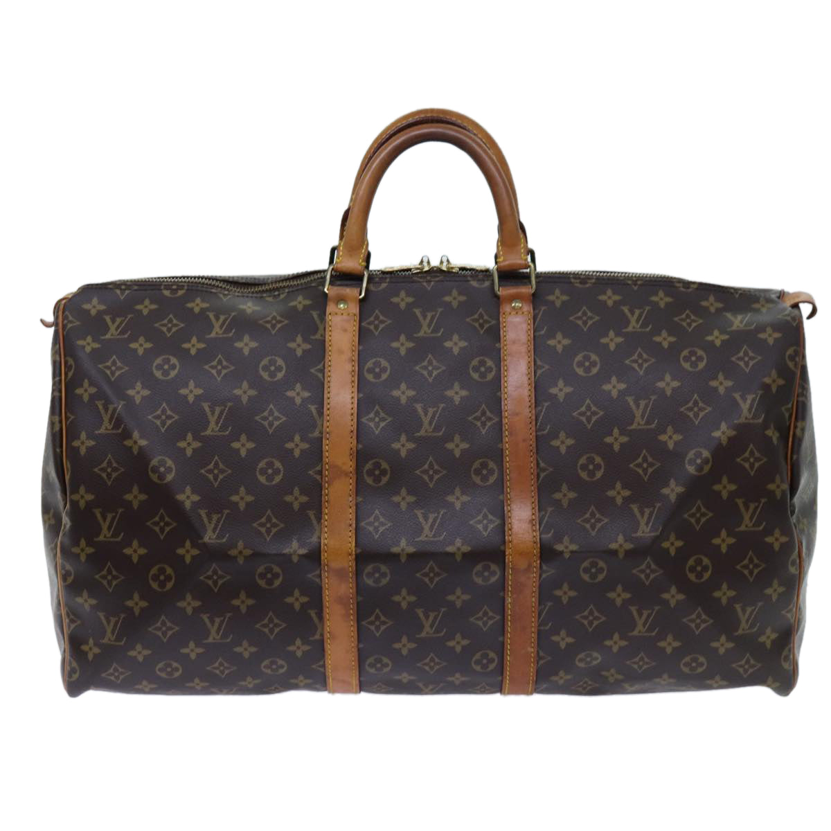 LOUIS VUITTON Monogram Keepall 55 Boston Bag M41424 LV yk11738