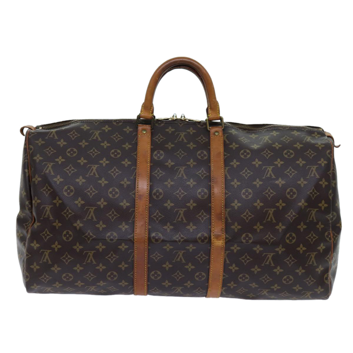 LOUIS VUITTON Monogram Keepall 55 Boston Bag M41424 LV yk11738