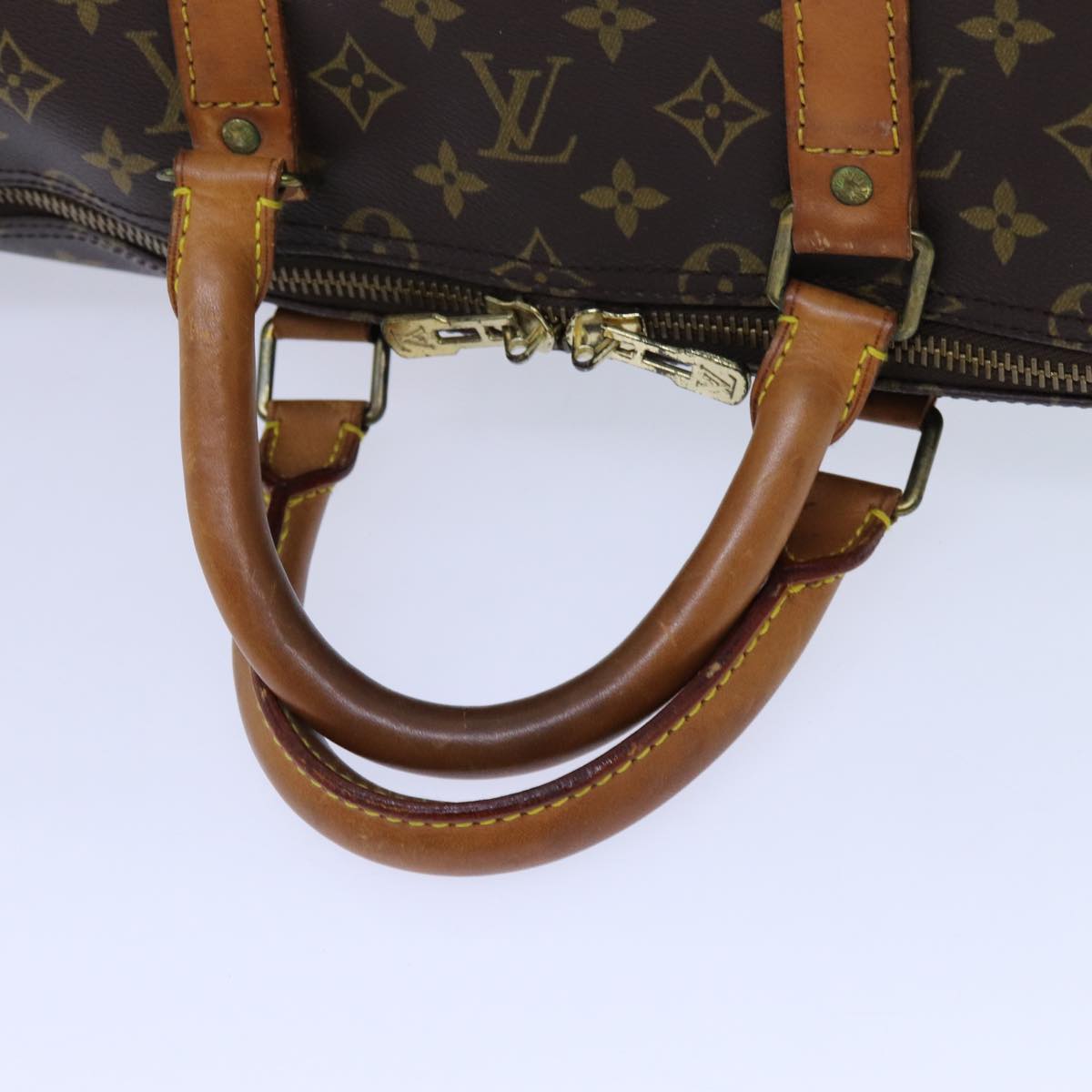LOUIS VUITTON Monogram Keepall 55 Boston Bag M41424 LV yk11738