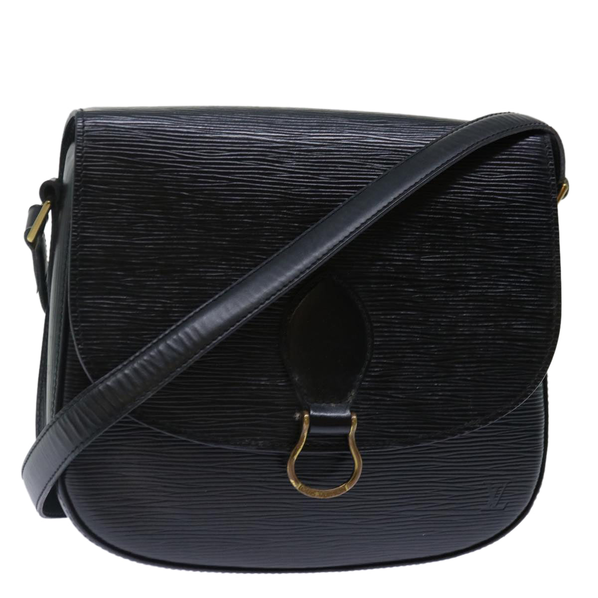 LOUIS VUITTON Epi Saint Cloud GM Shoulder Bag Black M52192 LV yk11746