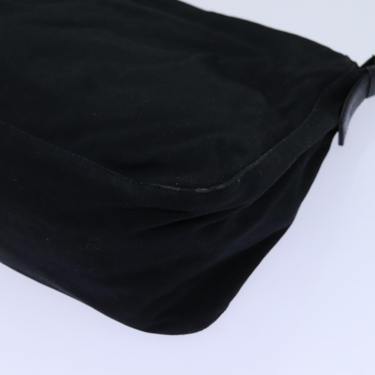 FENDI Mamma Baguette Shoulder Bag Nylon Black yk11760
