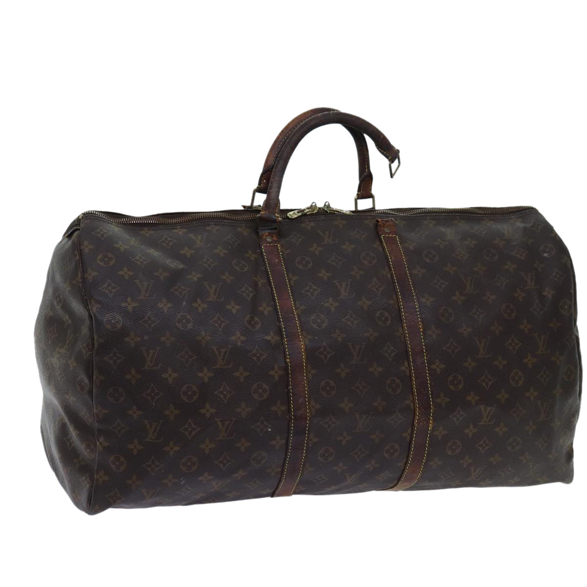 LOUIS VUITTON Monogram Keepall 60 Boston Bag M41422 LV yk11765