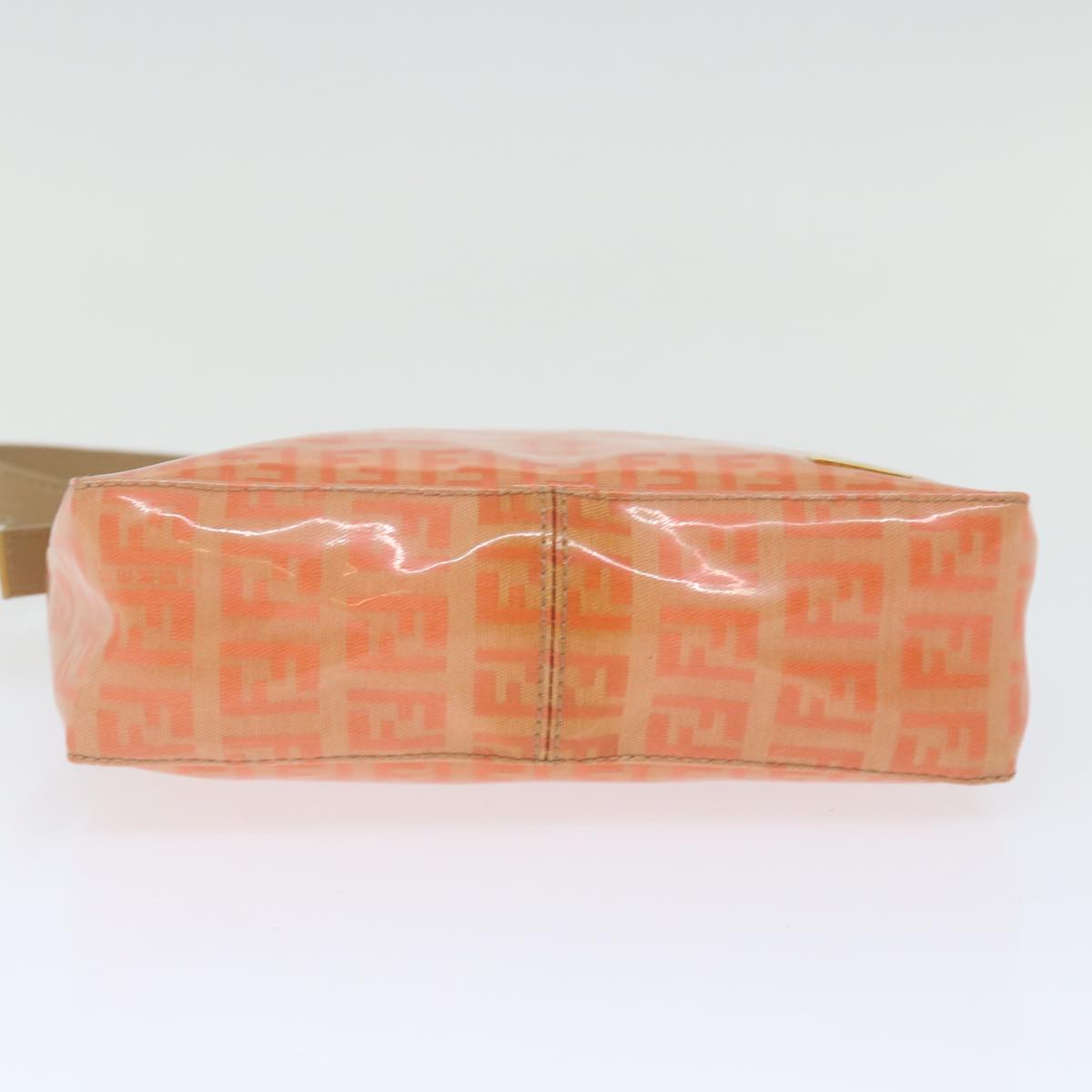 FENDI Zucchino Canvas Accessory Pouch Coated Canvas Orange yk11786