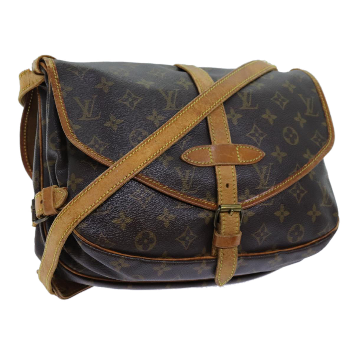 LOUIS VUITTON Monogram Saumur 30 Shoulder Bag M42256 LV yk11804