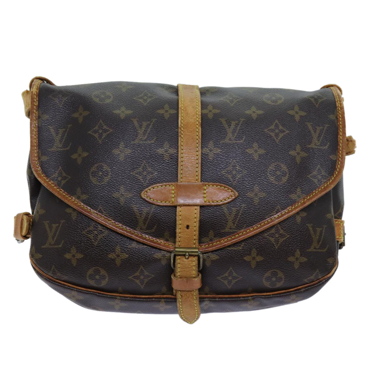 LOUIS VUITTON Monogram Saumur 30 Shoulder Bag M42256 LV yk11804